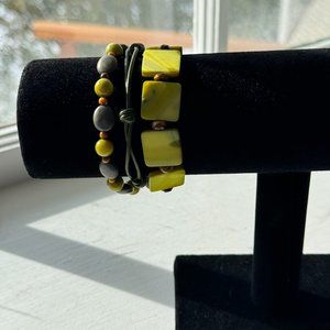 Vintage/Retired Silpada Green Mother of Pearl and Sterling Silver Bracelet